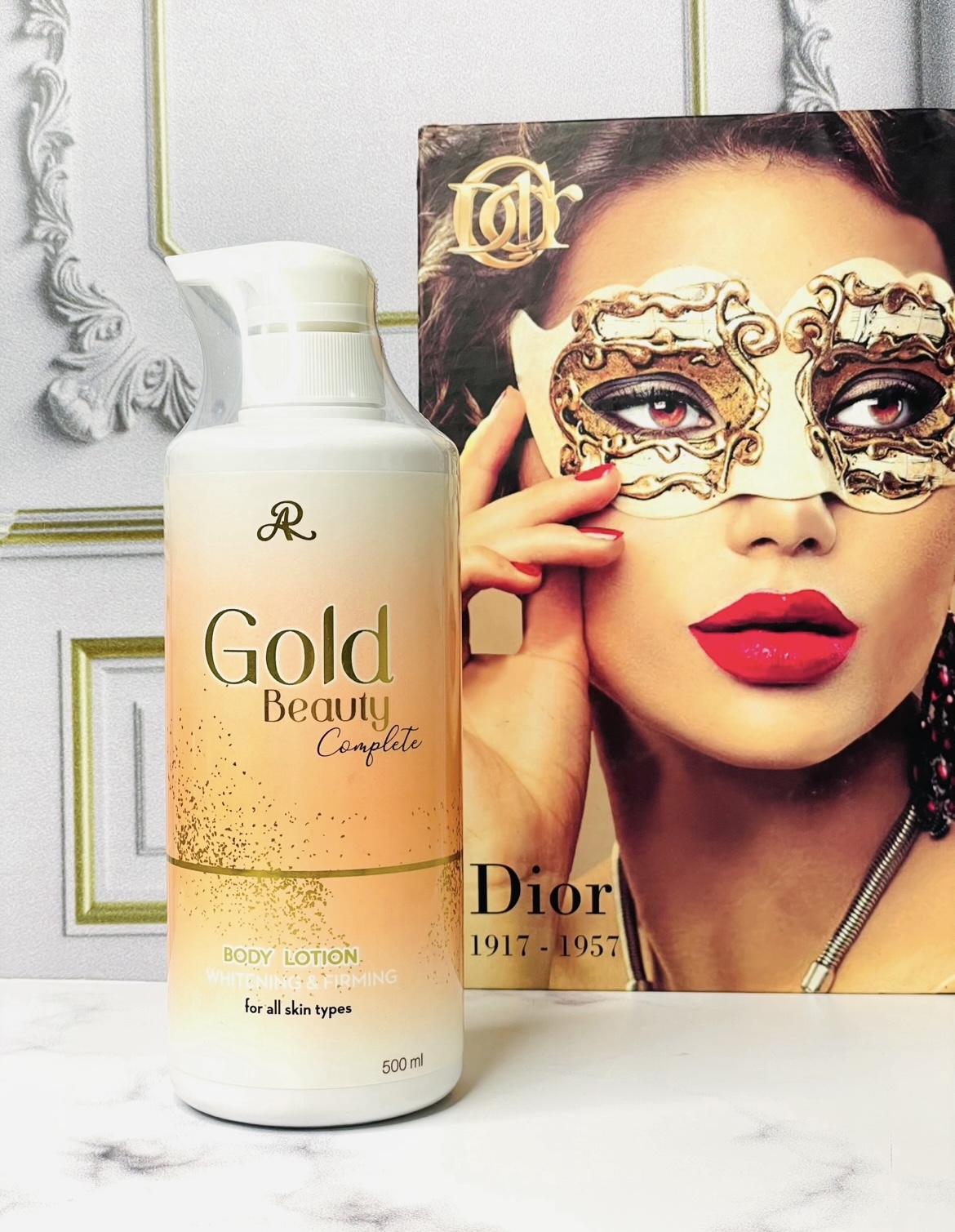 لوسیون بدن سفیدکننده و سفت‌کننده کامل AR Gold Beauty
