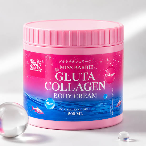کرم سفید کننده فوق العاده قوی گلوتا کلاژن میس باربی MISS BARBIE GLUTA COLLAGEN CREAM حجم 500ml اصل محصول تایلند