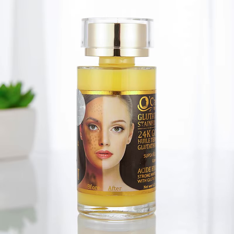 سرم کنسانتره سفید کننده و ضدلک قوی  ‏O’Carly | Glutathione Stained Diamond Oil 24 GOLD 150g