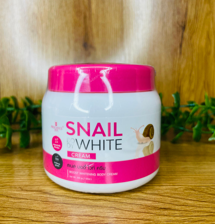 آبرسان روشن کننده صورت و بدن 🐌SNAIL WHITE برند معتبر PRECIOUS SKIN اورجینال محصول تایلند حجم 200ml