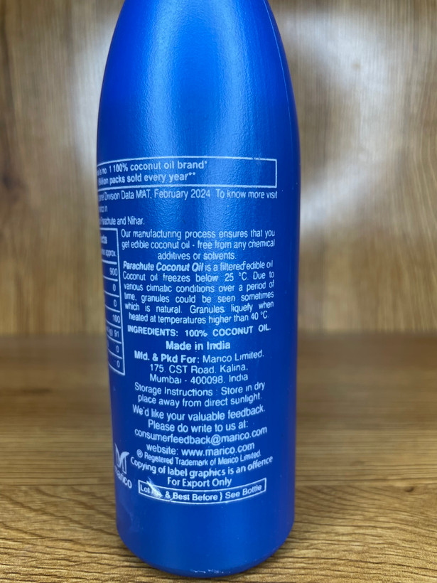 روغن نارگیل پاراشوت اصل هند 175ml