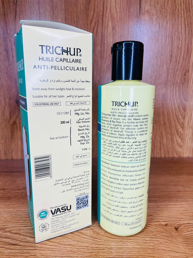 روغن مو ضد ریزش و تقویت کننده تریشوبTRICHUP اصل هندی حجم ۲۰۰ml
