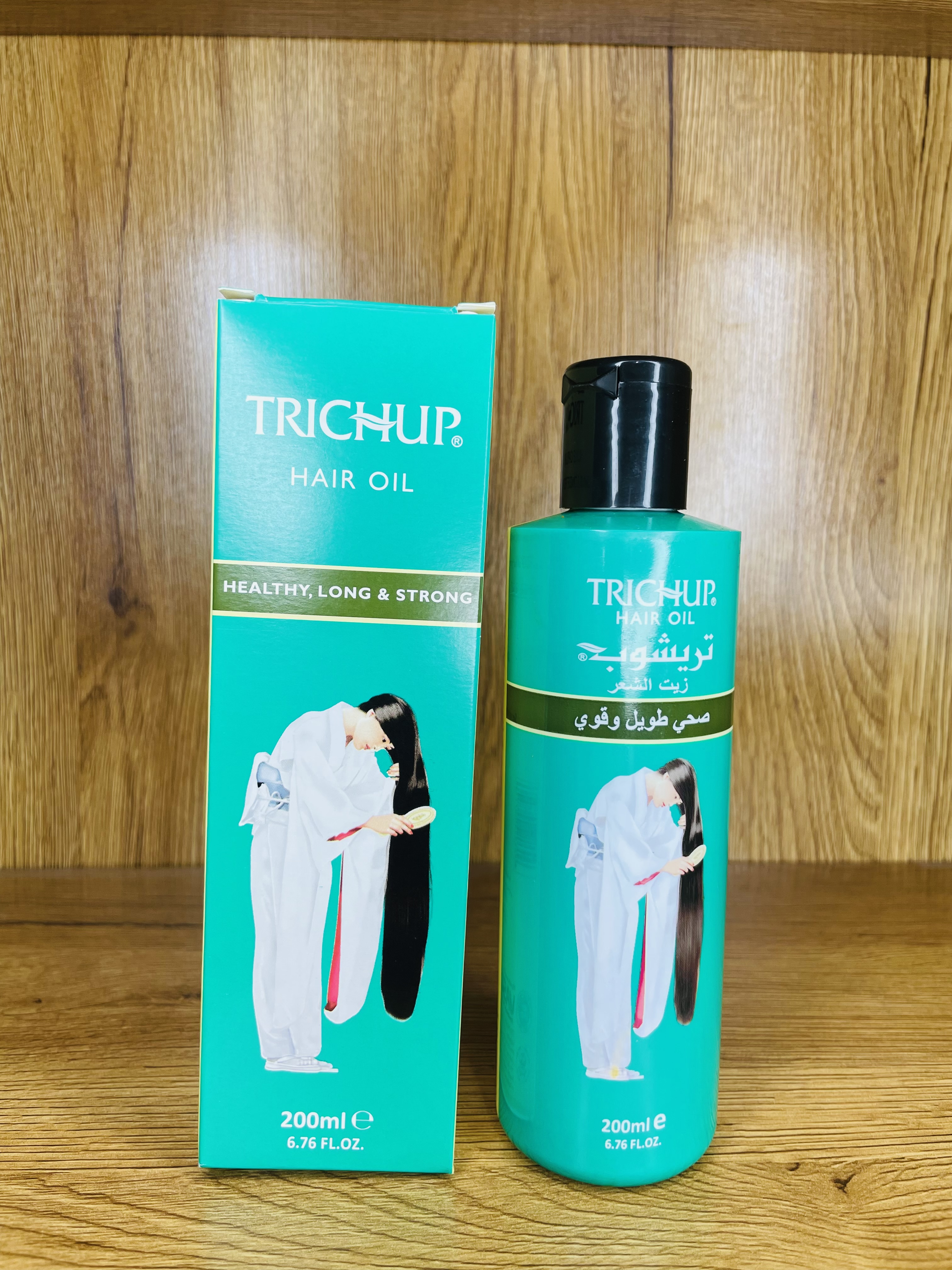 روغن پرپشت کننده و تسریع رشد مو تریشوب اصل هند حجم ۲۰۰ml مدل Trichup hair oil healthy long & strong